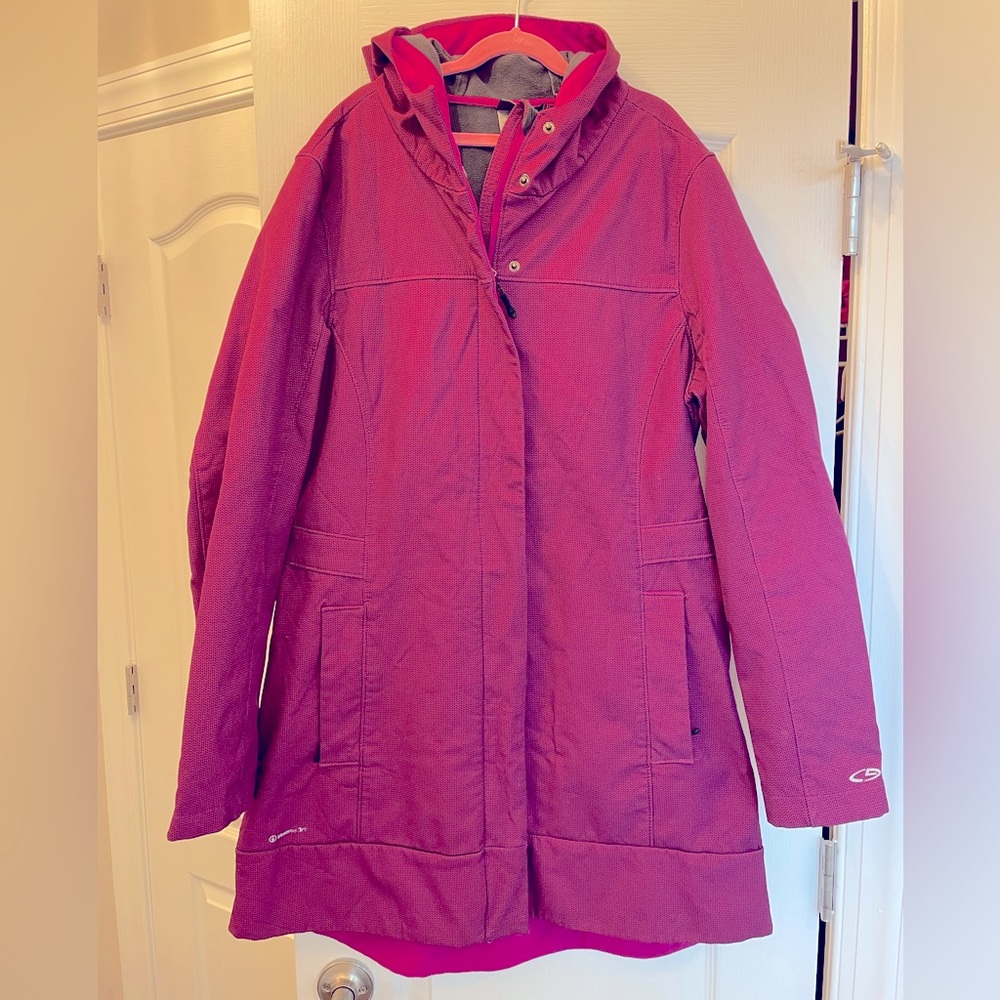 Lightweight all weather Jacket Coat Magenta WARM